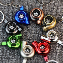 JDM Turbo Key Button Pendant Swivel TURBO Booster Keychain Creative Men And Women Car Key Hangings