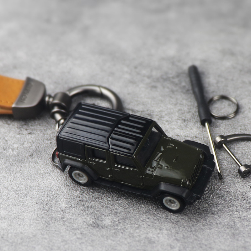 Genuine Authorized Jeep Off-Road Vehicle Modification Keychain Wrangler Key Pendant Creative Alloy Car Model