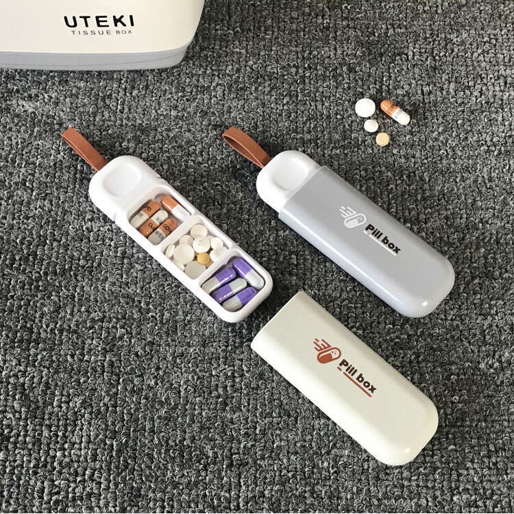 Take medicine reminder box mini carry small multi-cell sub-pack one day medicine box carry medicine tablet sub-packing box