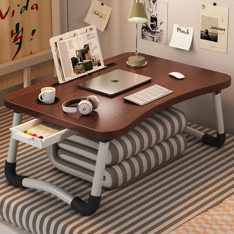Foldable Bed Table, Study Desk, Laptop Table, Lazy Bedroom Bay Window Table, Simple College Dormitory Student Writing Desk, Children's Reading Desk, Lap Table