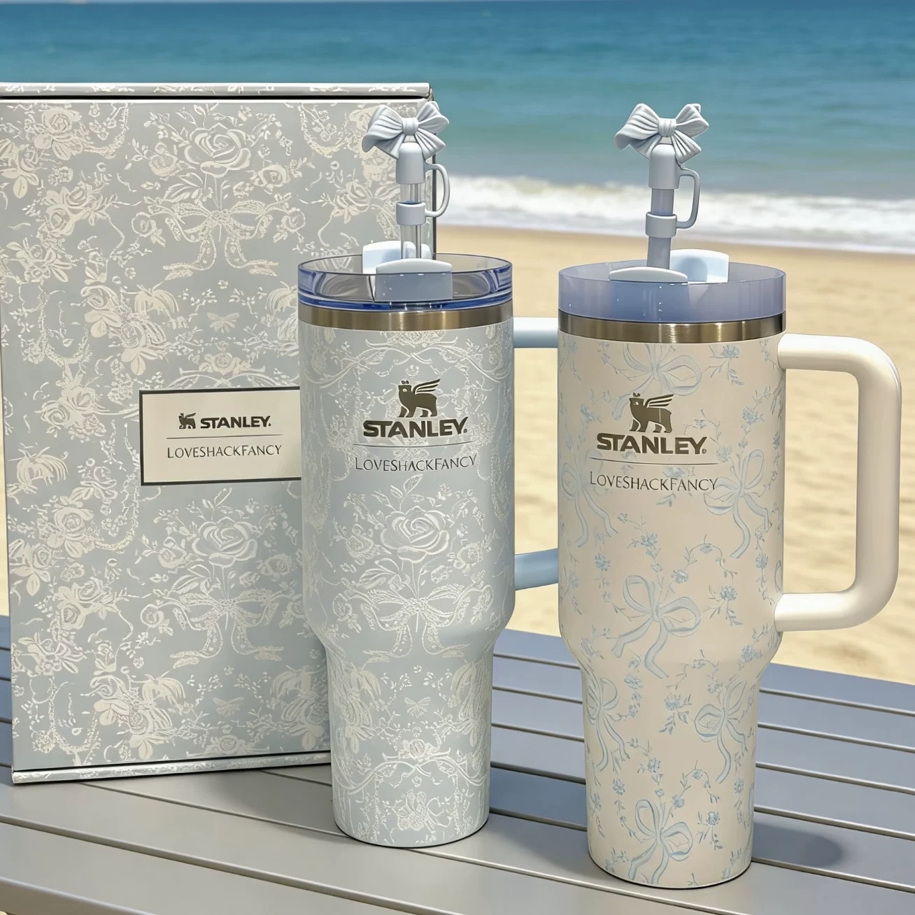 Stanley LoveShackFancy ко-брендованный термос 591мл-887мл-1.18Л оригинальная подарочная коробка