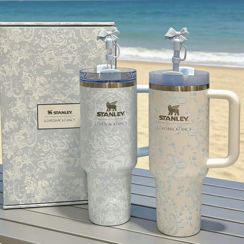 Stanley LoveShackFancy ко-брендованный термос 591мл-887мл-1.18Л оригинальная подарочная коробка