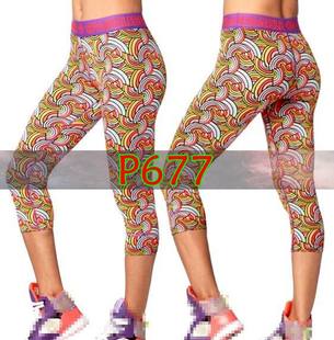 ZW clearance deal new classic tight cropped pants stretch pants printed pants 677