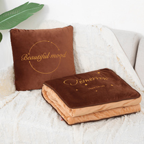 Holding Pillow Quilt Double Use Nap Pillow Quilted By Car Load With Pillow Back Cushions Office Folded Air Conditioning Blanket