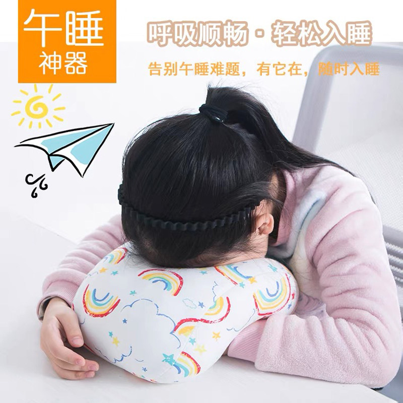 Sleeping pillow students nap artificial students on the pillow table on the pillow table, sleeping children nap and sleeping