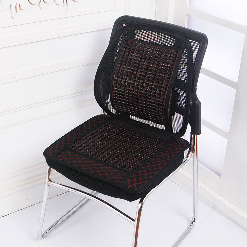 Wooden bead car cushion single piece breathable summer chair cushion cool pad four seasons bead cushion single butt cushion universal