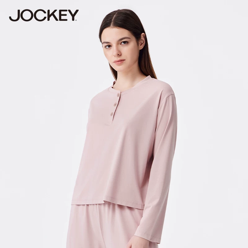 Ночная пижама с длинным рукавом jockey, демисезонная, мягкая, дышащий эластичный комплект