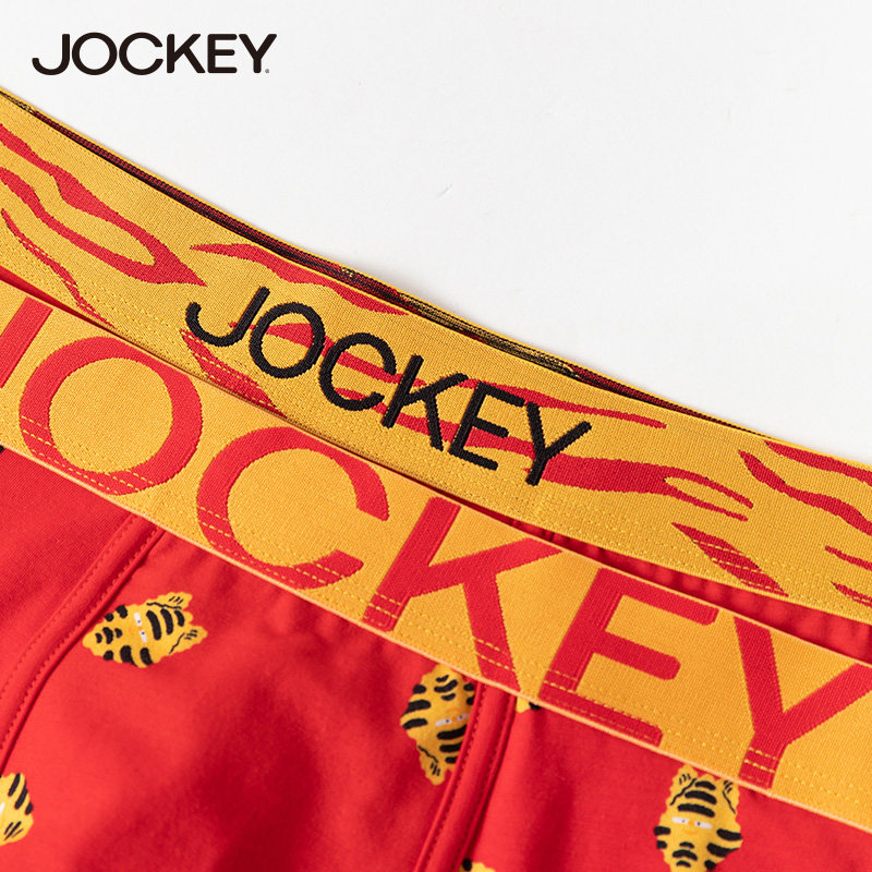 Jockey × Brolga Tiger в соединенных имя трусы подарок натальный красный транспорт четыре углы брюки мужской два
