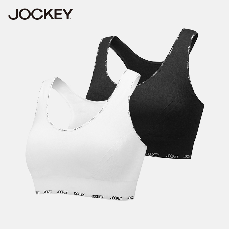 Jockey 2-Piece Yoga Sports Bra Shockproof Pilates Racerback Vest Supportive Comfortable Stylish Bra