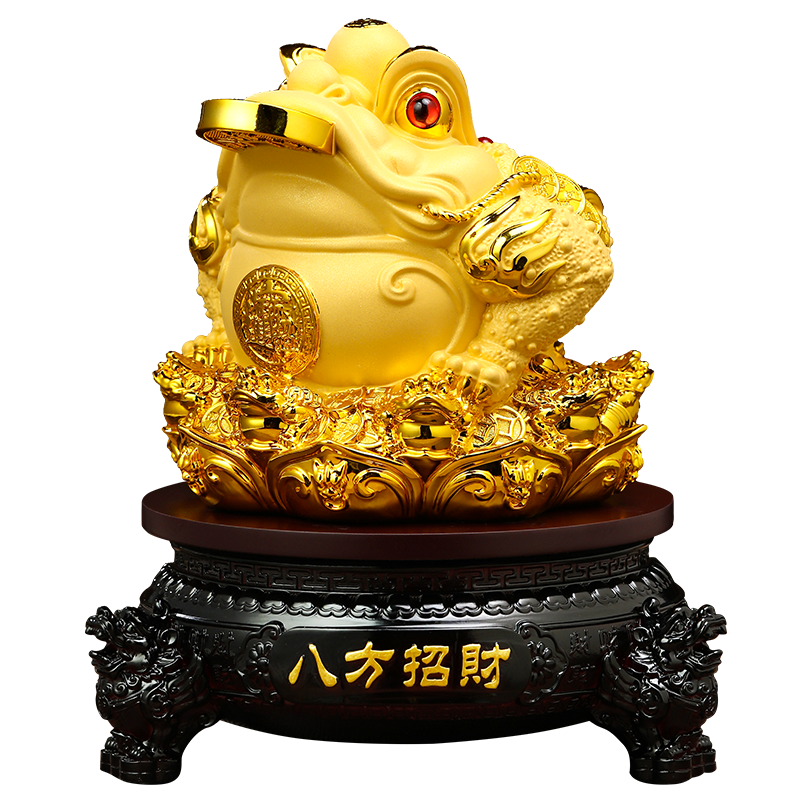 金蟾銅斗 開運 招財 装飾品 工芸品美術品 置物 黄铜三足金蟾摆件招财金蟾家居饰品中式风格铜制摆件办公室招财