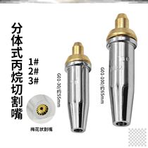Cut nozzle propane gas oxygen isobaric cutting nozzle plum blossom split stainless steel liquefied gas cutting gun torch nozzle