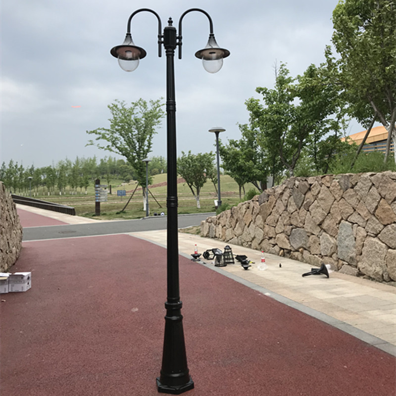 European-style outdoor square road garden light waterproof park community horn villa aluminum landscape light outdoor anti-rust