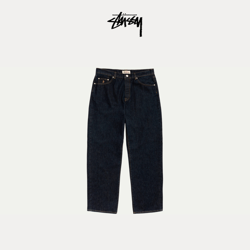 Stussy Big Ol Series Washed Jeans 26 New Autumn Style for Men and Women Stussy Big Ol Series Washed Jeans 26 New Autumn Style for Men and Women