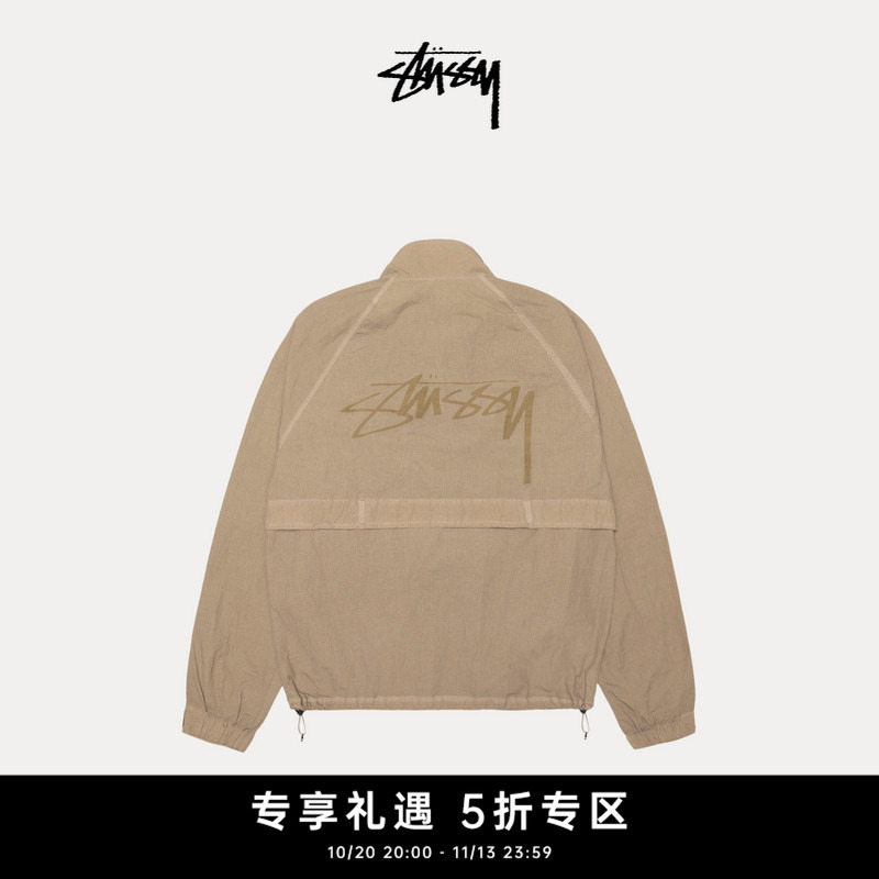 Stussy Classic Logo Label Stand-Collar Jacket, Autumn Style for Both Men and Women Stussy Classic Logo Label Stand-Collar Jacket, Autumn Style for Both Men and Women