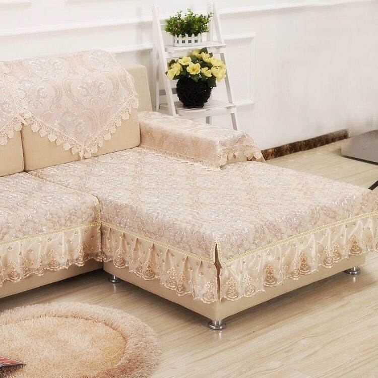 Han Style Towel Sofa Backrest Shawl Cloth Art Towel Han Wig Back Leaning Style Cloth Back Cushion Card Gaib New Triangle Lace
