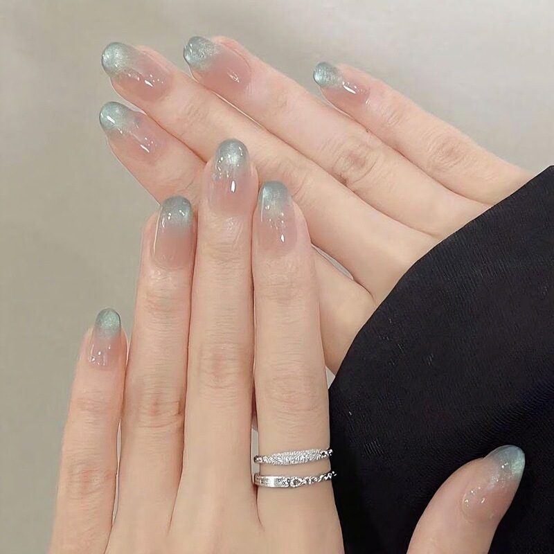 New Handmade Wearable Nails with Gradient Cat-Eye Effect, Brightening Complexion, Simple and High-End Feel, ins Style Detachable Nail Patches New Handmade Wearable Nails with Gradient Cat-Eye Effect, Brightening Complexion, Simple and High-End Feel, ins Style Detachable Nail Patches