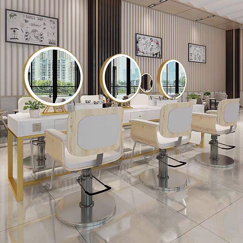 New style hairdressing shop mirror table net red hair salon mirror table hair salon special mirror table fashion simple dyeing perm hairdressing mirror table