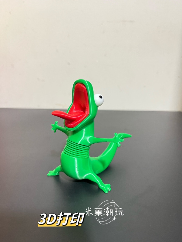 3D Printed Movable Spring Lizard Tom Beaver Transformation Plan Peripheral Trendy Toy Figure Desktop Decoration