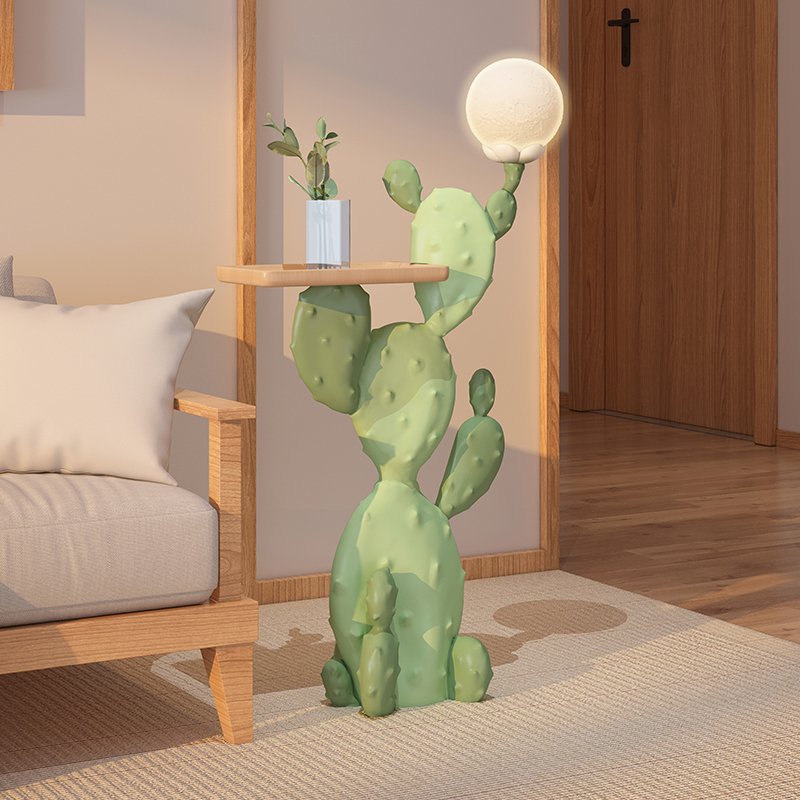 Dopamine Cactus Large Floor-Standing Ornament for Living Room, Placed Next to the Sofa, Home Decoration Lamp, Housewarming Gift