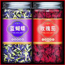 Butterfly bean flower roselle dried flower 500g flagship store bulk commercial edible blue butterfly herbal tea for summer drinking