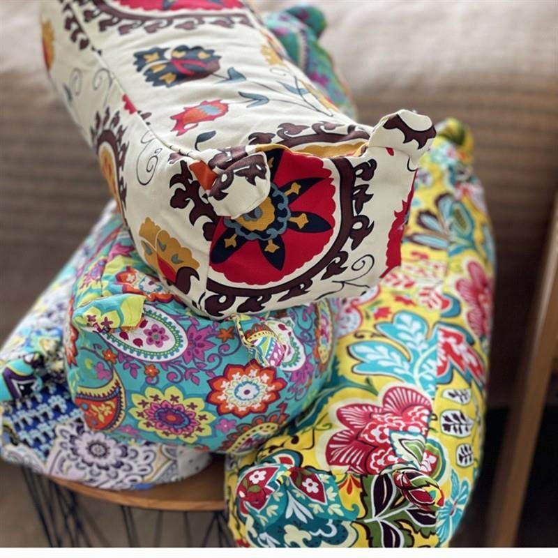 Tiger Pillow Buckwheat Shell Health Care Cervical Spine Pillow Tiger Head Pillow Removable and Washable Old Coarse Cloth Canvas Large Adult Spring and Summer