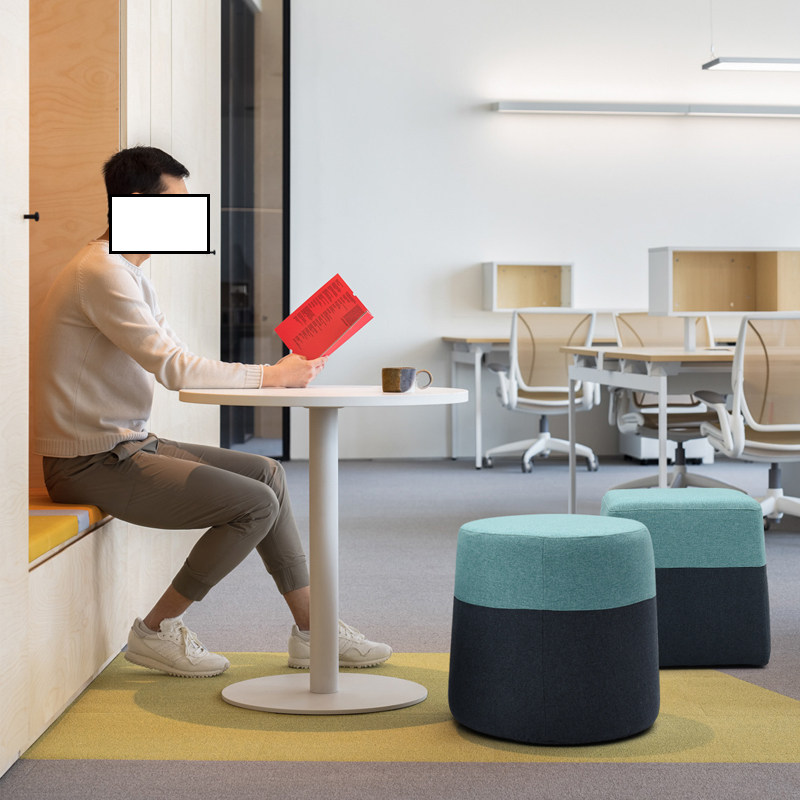 Simple Leisure Business Office Coaching Class Training Institution Hall Lounge Lounge Creative Alien Combination Sofa Stool