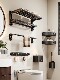Finechi Vintage-Style Bathroom Towel Rack, No-Drill Towel Holder, Storage Rack, Italian Minimalist Bathroom Organization