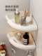 Finechi Cream Style Bathroom Shelf, No-Drill Wall-Mounted Toilet Shower Triangle Storage Rack