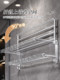Silver Towel Rack Bathroom Towel Rack No-Drill Acrylic Toilet Storage Rack Bathroom Towel Bar Shelf