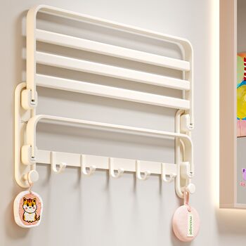 Finechi Z1 Plus Dopamine Towel Rack Bathroom No-Drill Storage Rack Bath Towel Holder Organizer