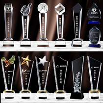 Crystal trophy medal customized custom made lettering creative thumb five-pointed star childrens basketball Resin metal