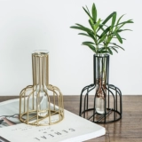 Брендовый прозрачный стеклянный креативный декор в форме цветка для гостиной, маленькая вазочка, простой и элегантный дизайн