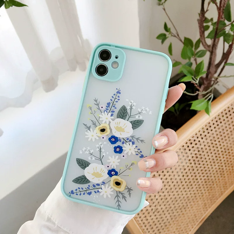 Кейс с 3D рельефным рисунком цветок для iPhone 11 Pro Max X XS MAX 7 8 Plus SE2020, мягкий бампер, прозрачный