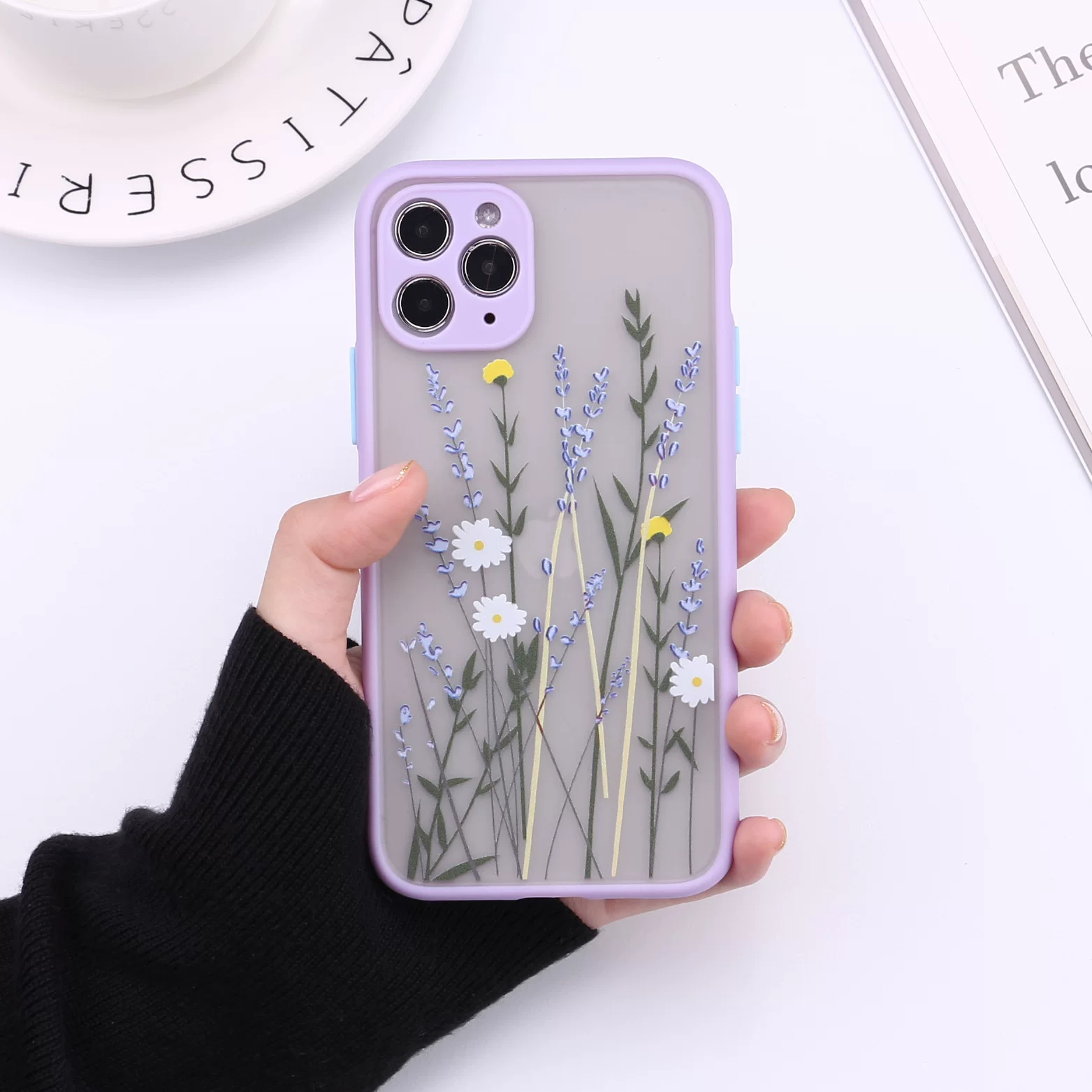 Кейс с 3D рельефным рисунком цветок для iPhone 11 Pro Max X XS MAX 7 8 Plus SE2020, мягкий бампер, прозрачный