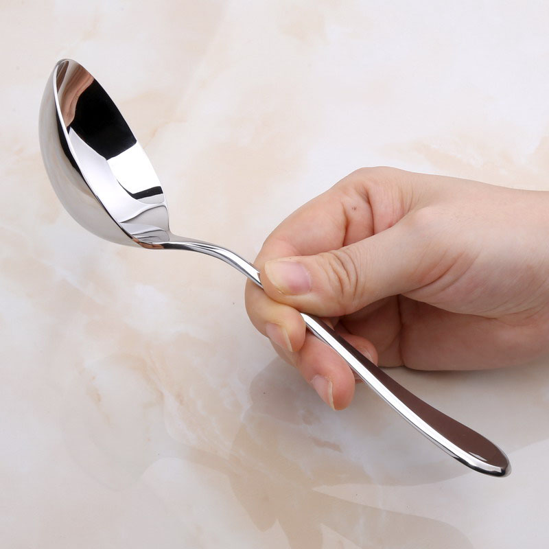 lediar stainless steel soup spoon with enlarged deep spoon in soup spoon porridge spoon for home cutlery utility spoon big soup crust