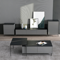 Marble rock board coffee table multi-function mini combination Nordic modern simple light luxury Italian creative living room meeting guests