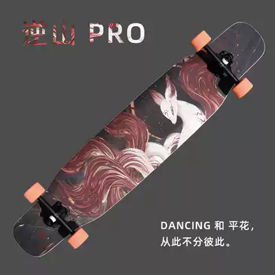Reverse mountain PRO professional long board skateboard W foot nest dance board all-round flat flower male and female universal beginners high-end