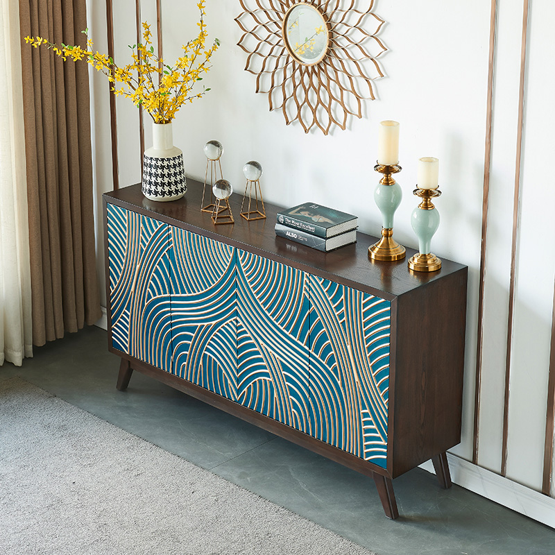 Light and luxurious entry to the door DOOR CLOSING CABINET SOLID WOOD IN DOOR SHOE CABINET HOME DOOR LIVING ROOM PARTITION CABINET AMERICAN DINING SIDE CABINET-TAOBAO