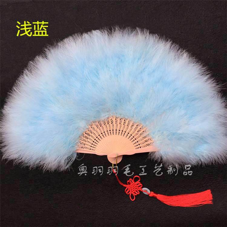 Декоративный веер 戏曲表演大号厘米羽毛砍樵30刘海扇子标准加厚50*舞蹈扇全绒
