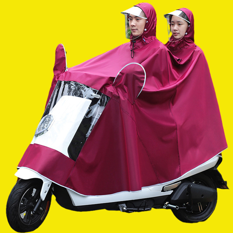 Double raincoat electric car special increased thickened motorcycle electric bottle car rain cape anti-rainstorm 2 people mother and son-Taobao