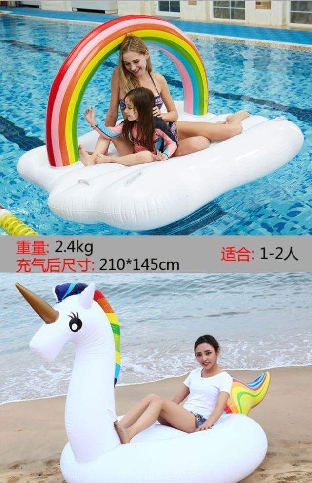 Người lớn thuận tiện tắm vòng bơi thời trang nhà phòng tập thể dục không thấm nước giường nổi bên bờ biển bể bơi ngoài trời cậu bé thoải mái - Cao su nổi
