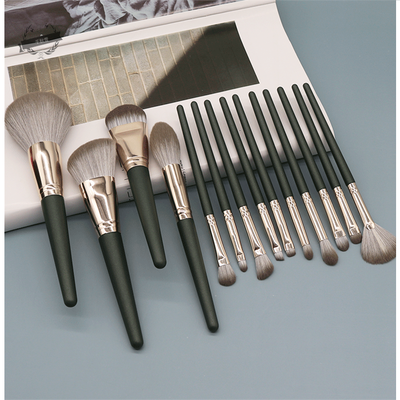 14 makeup brush set Full set of brushes Cangzhou loose powder brush foundation brush Eye shadow brush brush brush eyebrow brush set brush super soft