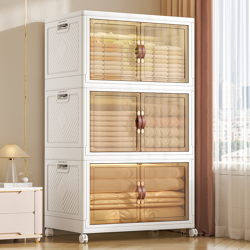 Storage cabinets Home Cabinets Home Children Baby Wardrobe Living Room Snacks Toy Lockers Free of Foldable-Taobao