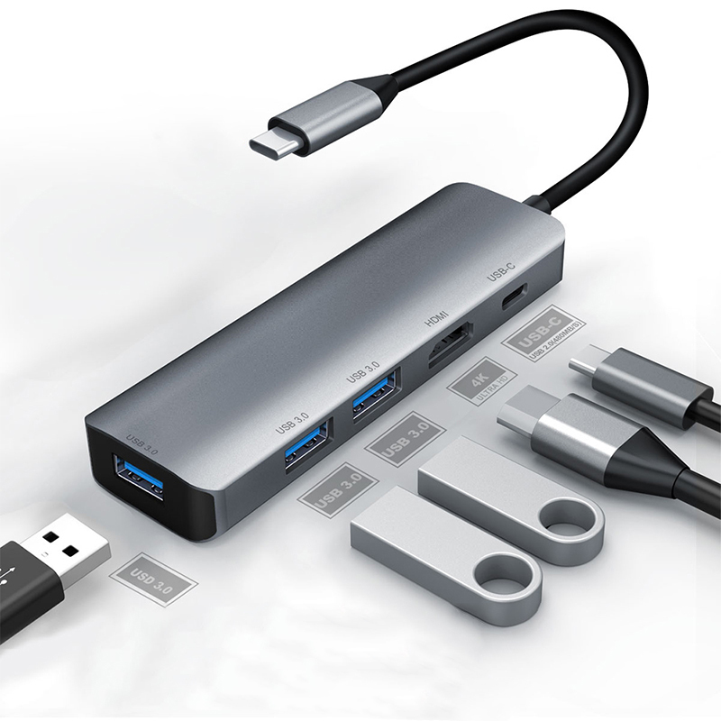 Pvotle Is Suitable for Surface Pro12 Computer Docking Station USB Adapter HDMI Projector Converter Microsoft Usb-C Docking Station Network Port Adapter Usb3.0 Splitter