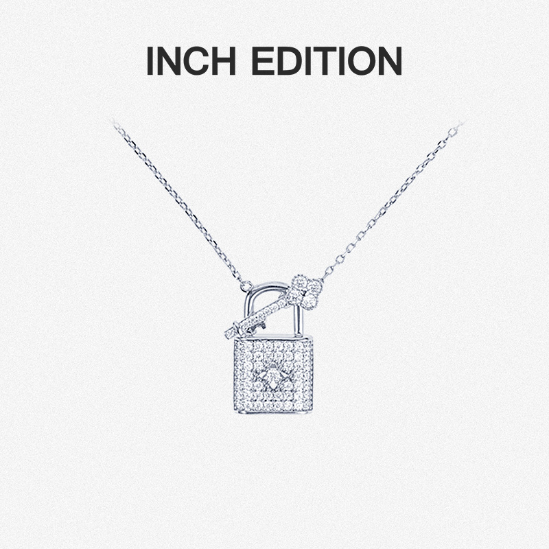 inchédition necklace female summer lock bone chain zircon light extravagant and high level sensual pendant accessories