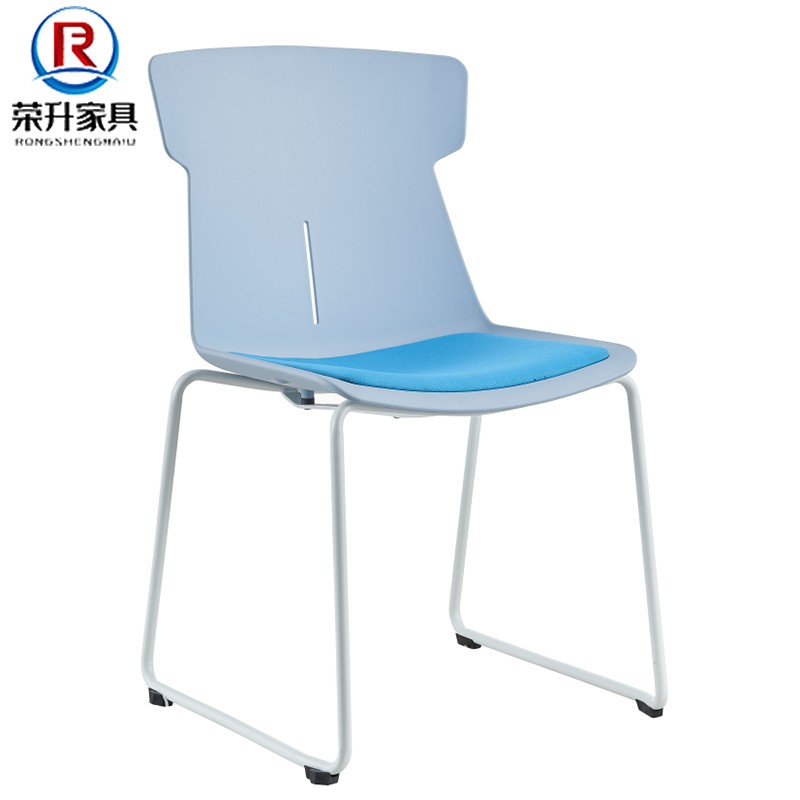 Spot plastic reading chair bow foot stackable conference chair reception chair can be rowed exhibition reception chair widened backrest
