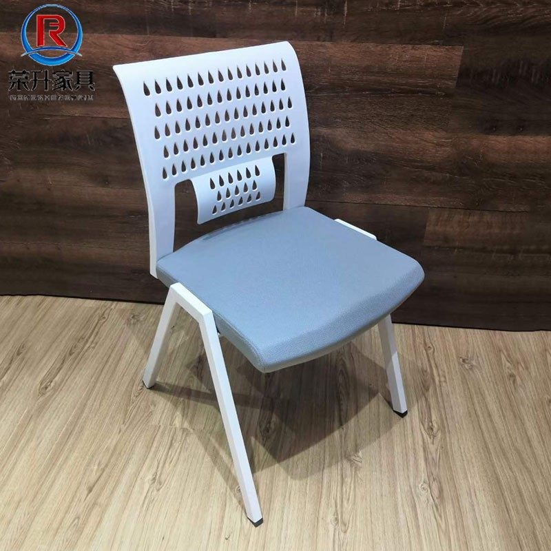 White Student Conference Chair Plastic Steel Stacked Training Chair Configuration Folding Table Board Comfort Long Sitting Office Reception Chair