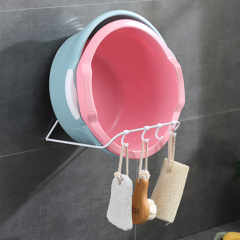 Free Punch Face Basin Rack Wall-mounted Makeup Room Washbasin Containing Layer Rack Bathroom Washbasin Rack Shelve Shelve Shelve