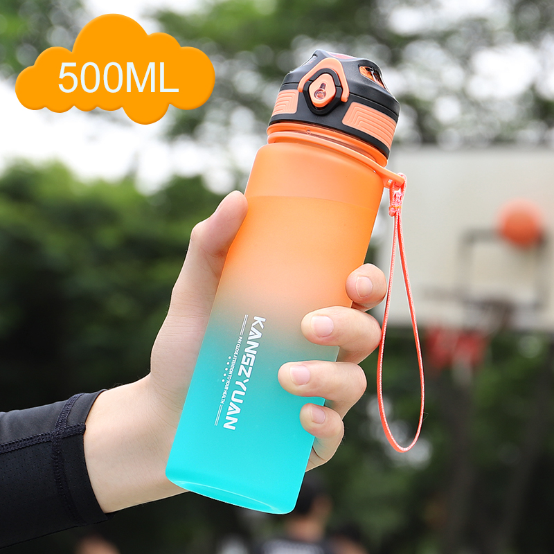 Sports water cup female 2021 new student summer portable plastic water bottle high-value water bottle children's cup boys