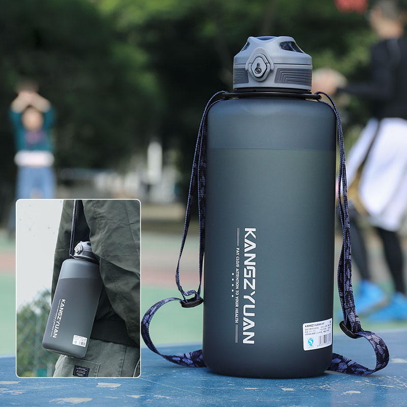 Super large capacity water cup sports fitness kettle male summer portable plastic cup 2000ML outdoor travel water bottle